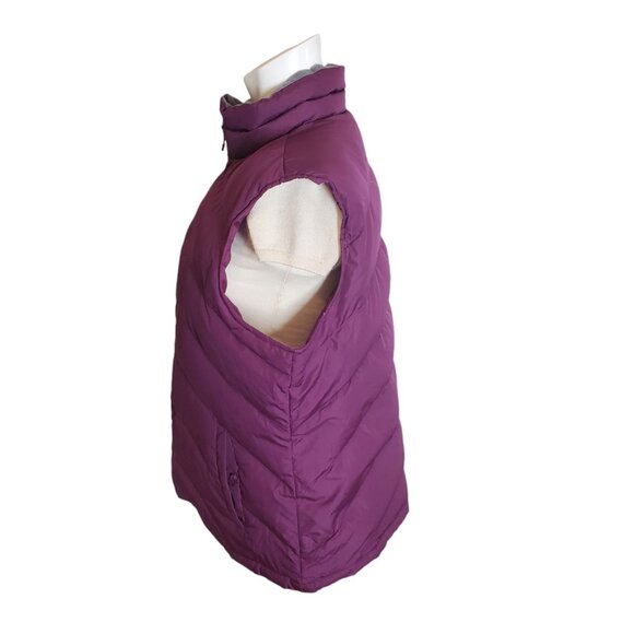 Lands' End Women's Down Puffer Vest Packable Down Outdoor Vest Purple SZ XL - Picture 2 of 6